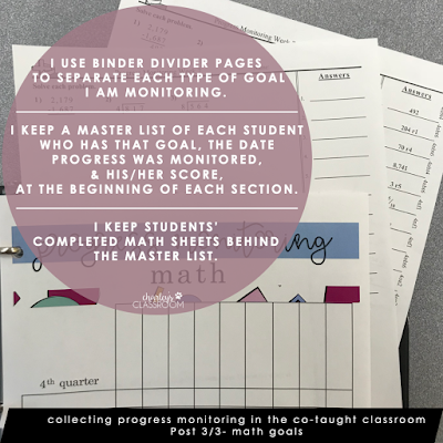 How I Collect Progress Monitoring in the Co-Taught Classroom (Part 3 ...