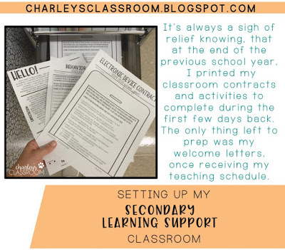Back to School Prep: Setting Up My Secondary Special Education ...