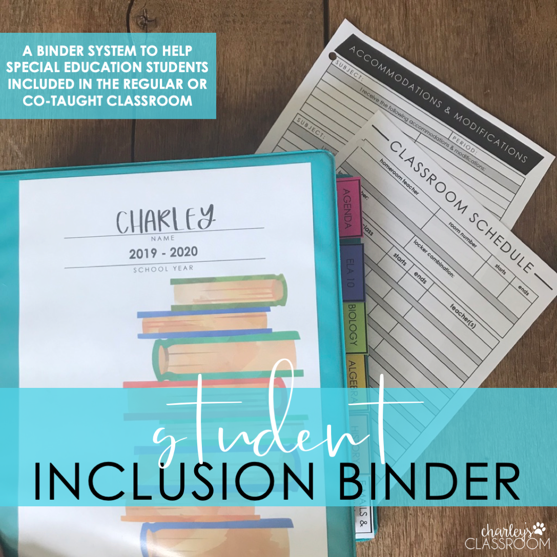 special education student binders