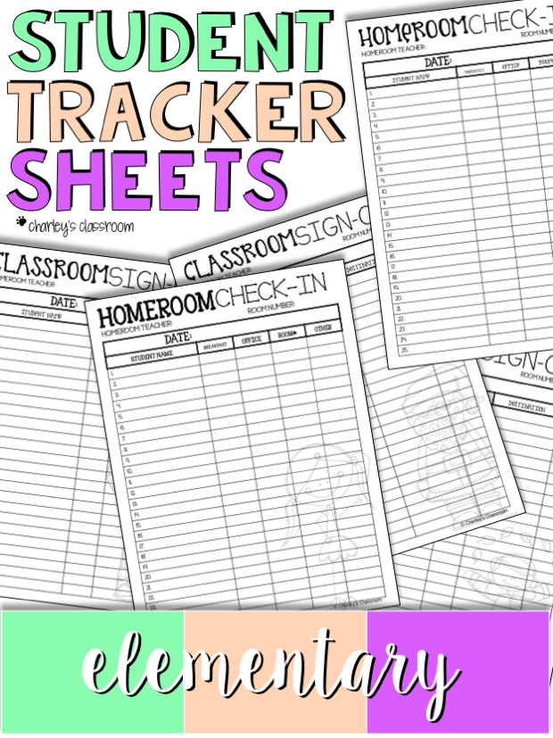 Student Tracker Sheets | Elementary