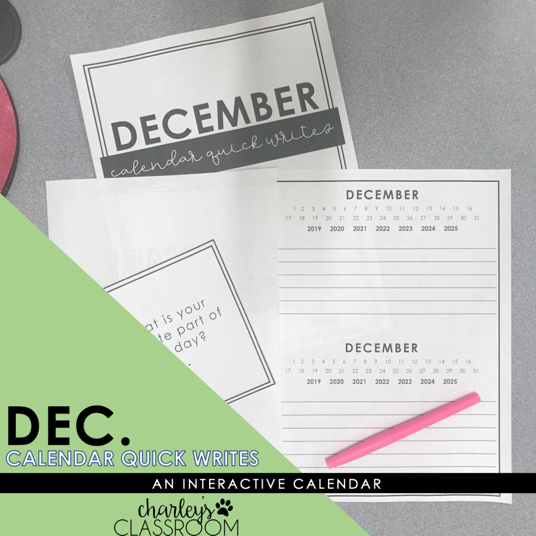 Calendar Quick Writes (December) | An Interactive Writing Calendar