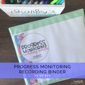IEP Progress Monitoring Recording Binder (90's Style) | Special Education