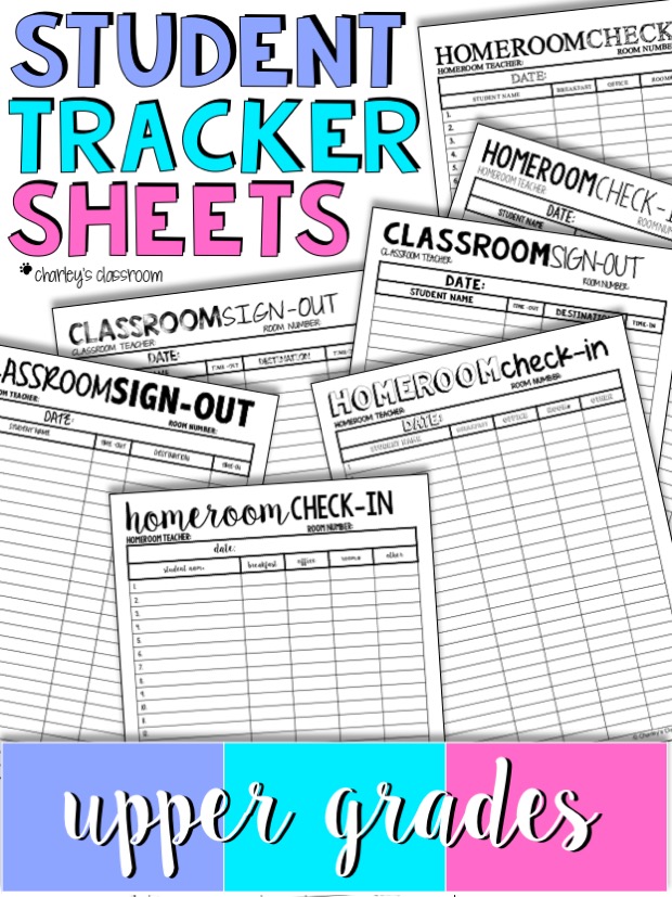 Student Tracker Sheets | Upper Grades