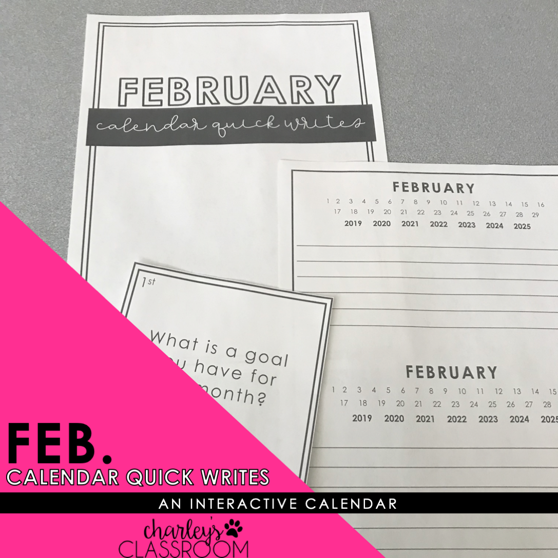 Calendar Quick Writes (February) | An Interactive Writing Calendar
