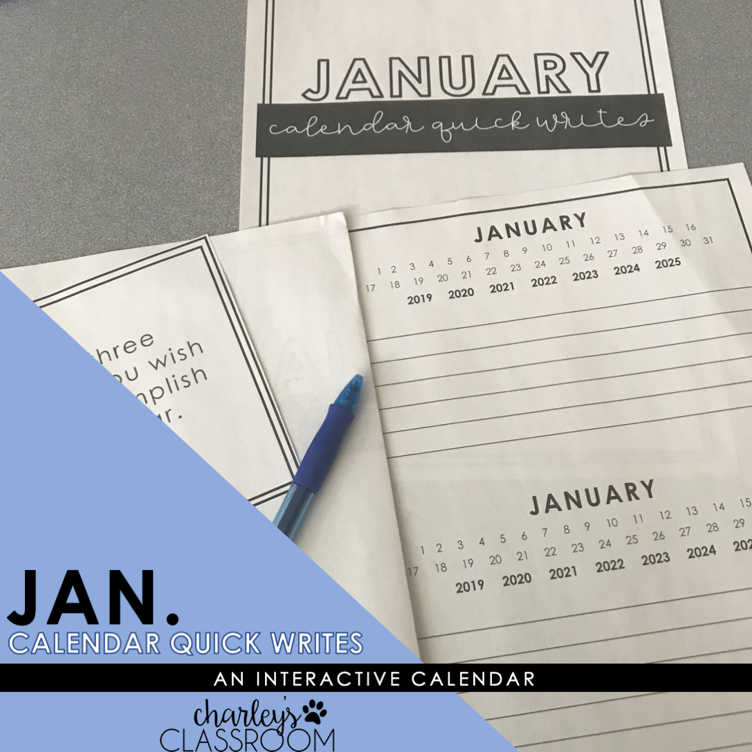 Calendar Quick Writes (January) | An Interactive Writing Calendar