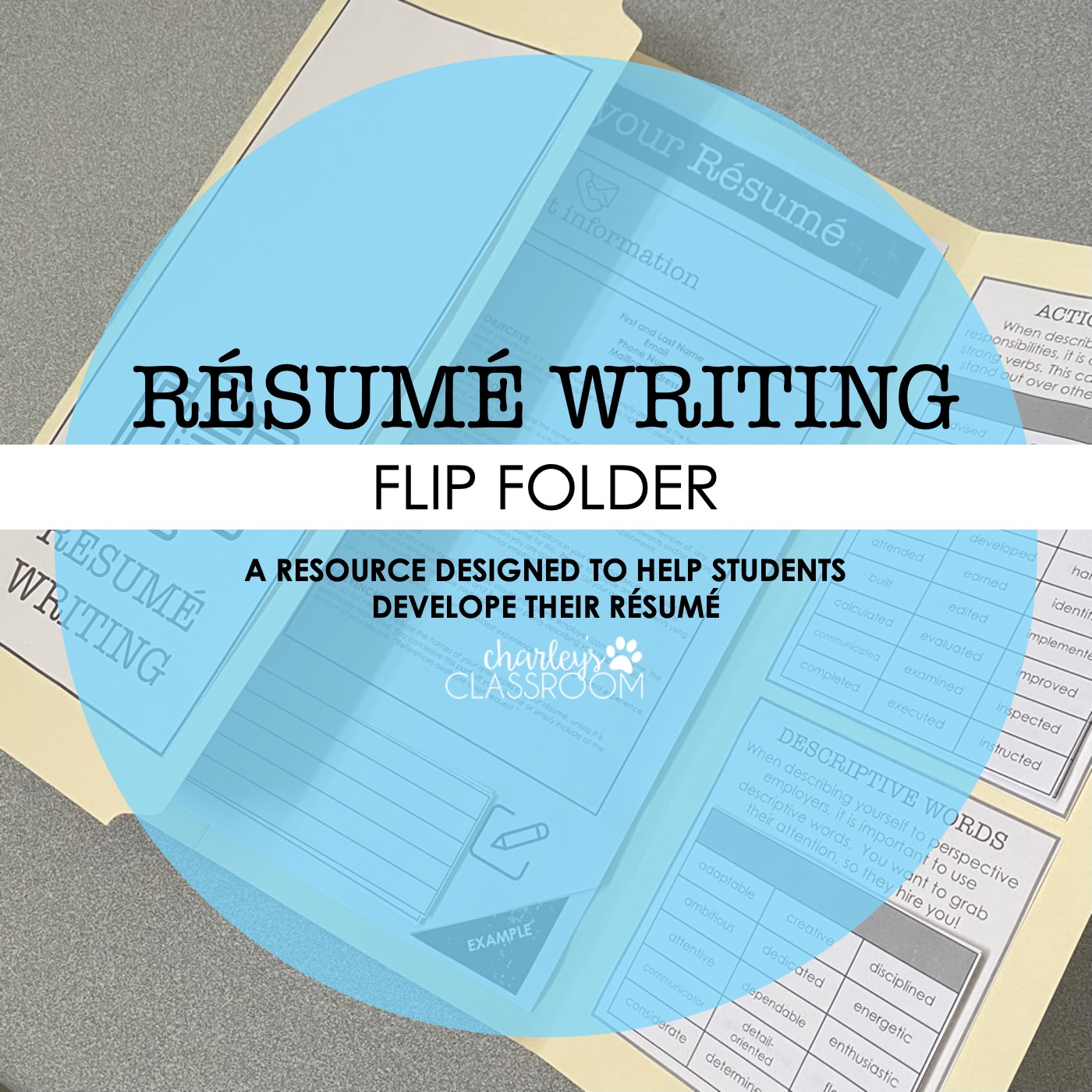 Résumé Writing Flip Folder
