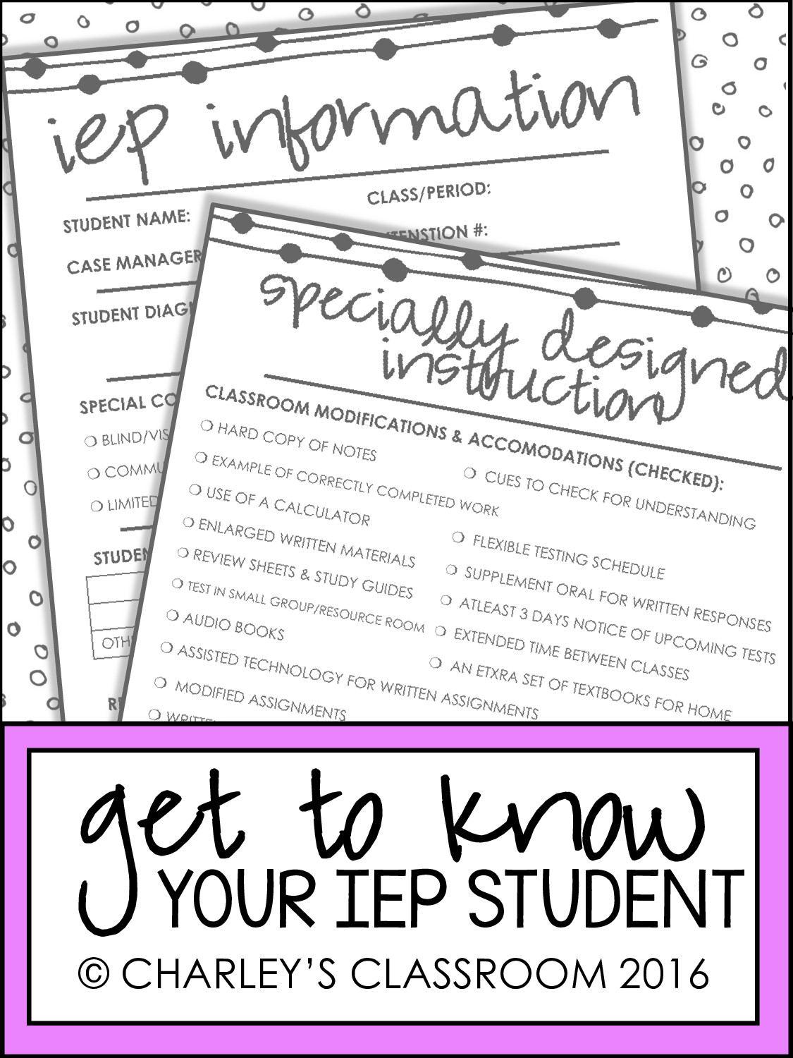 A Brief Look Into Your Student's IEP | Middle School/High School Version