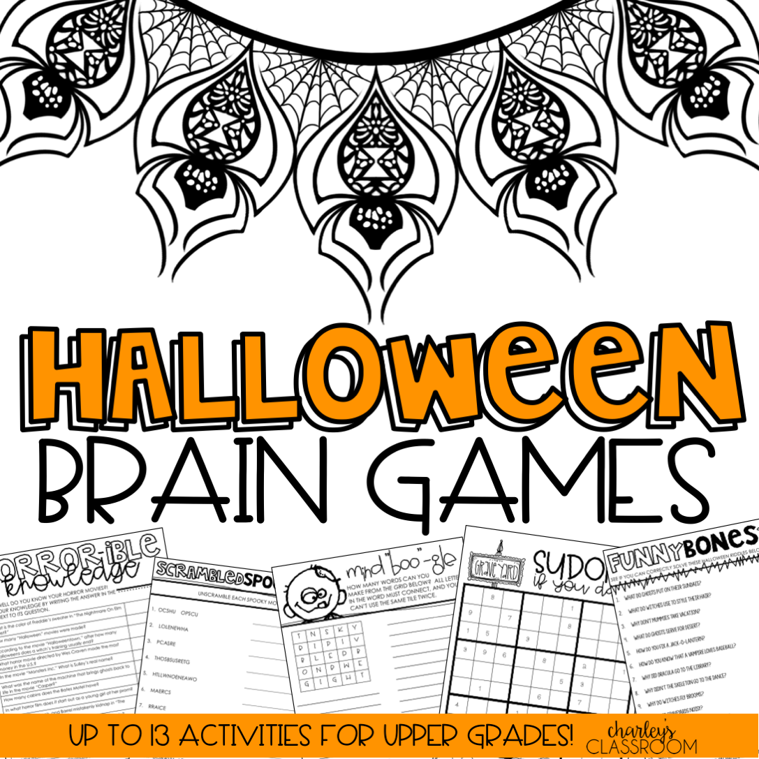 Brain Games | Halloween Activities For Upper Grades // Google Classroom