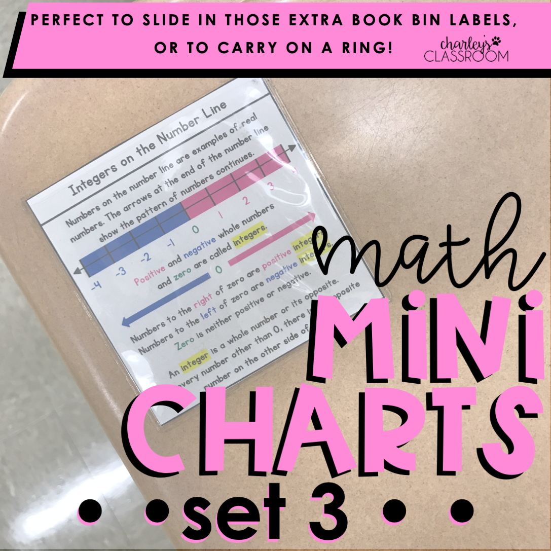 Math Mini Charts | Set 3 (Mini Anchor Charts)