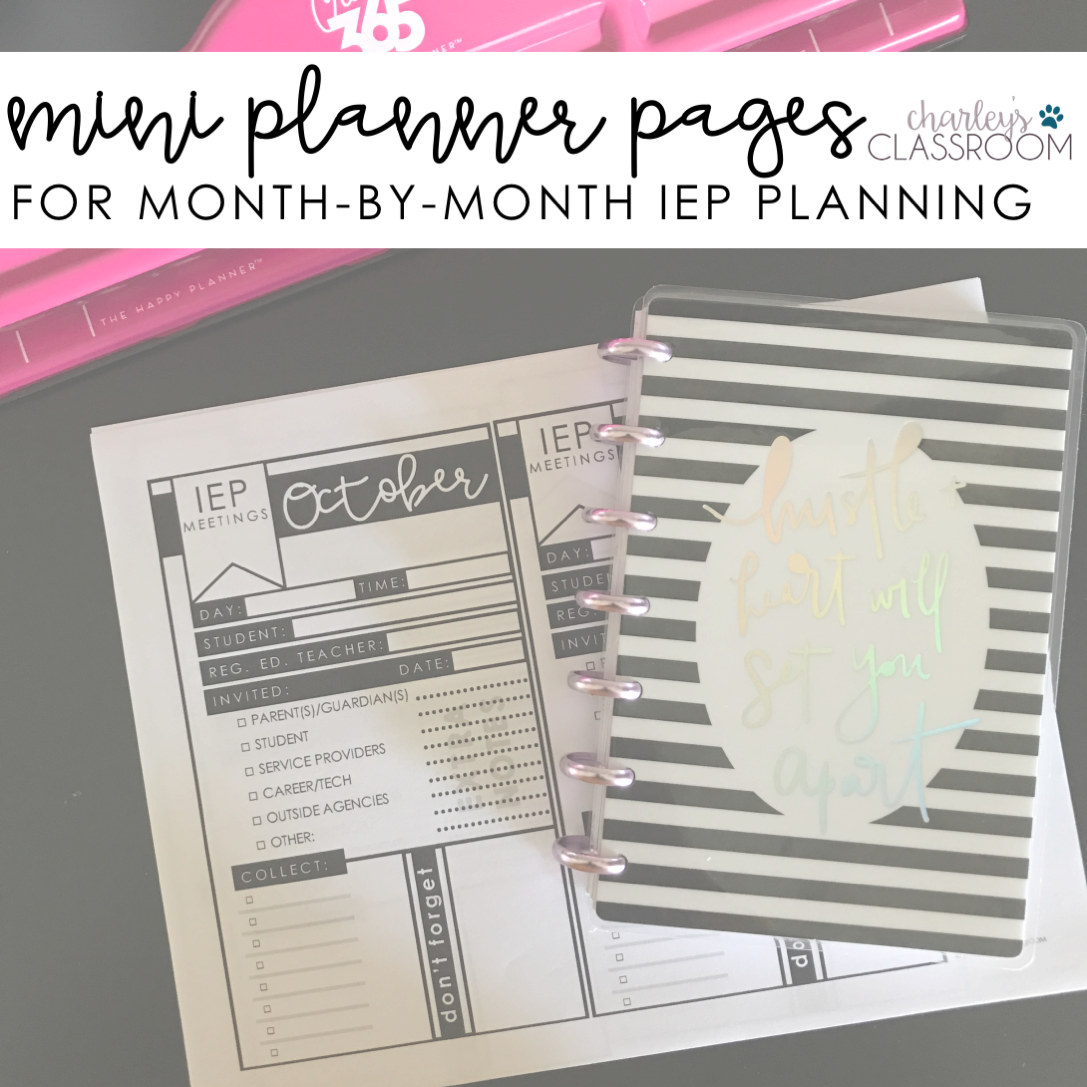 Mini Planner Pages | For IEP Meetings