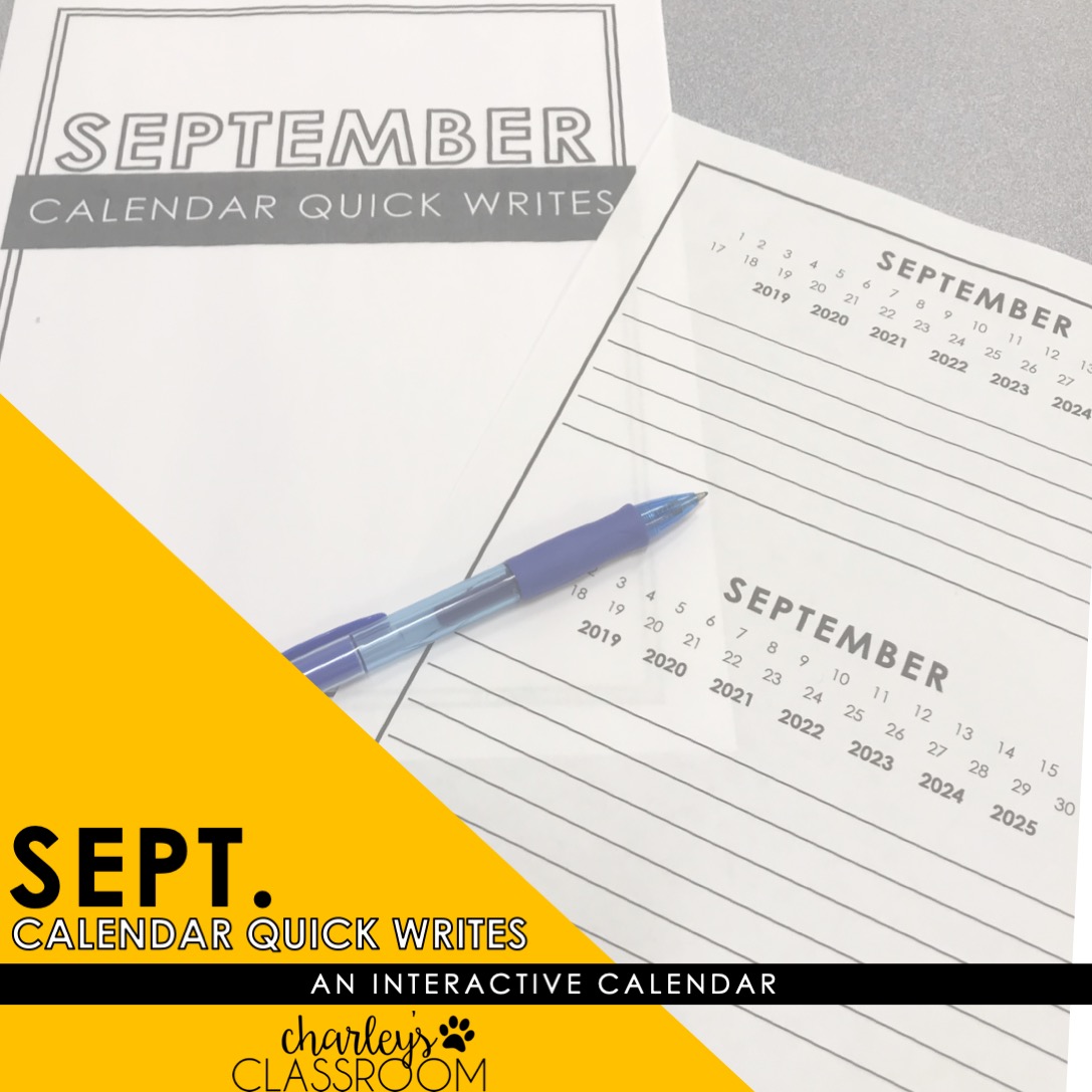 Calendar Quick Writes (September) | An Interactive Writing Calendar
