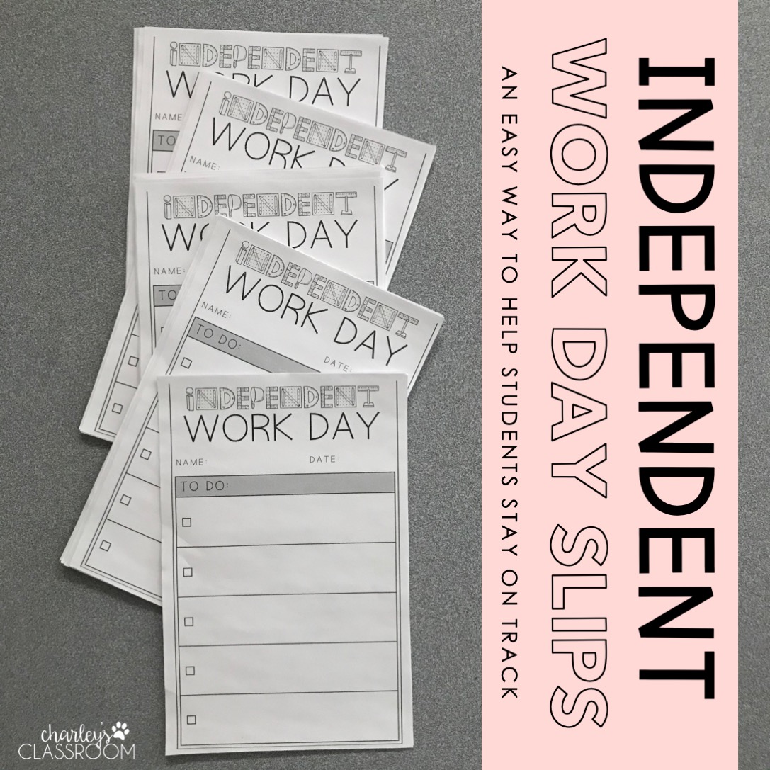 Independent Work Day Slips