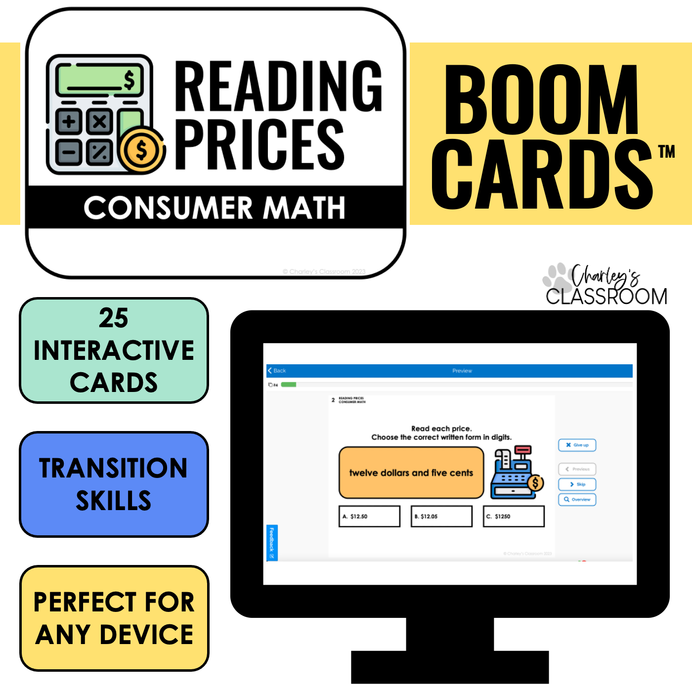 Reading Prices | BOOM Cards™