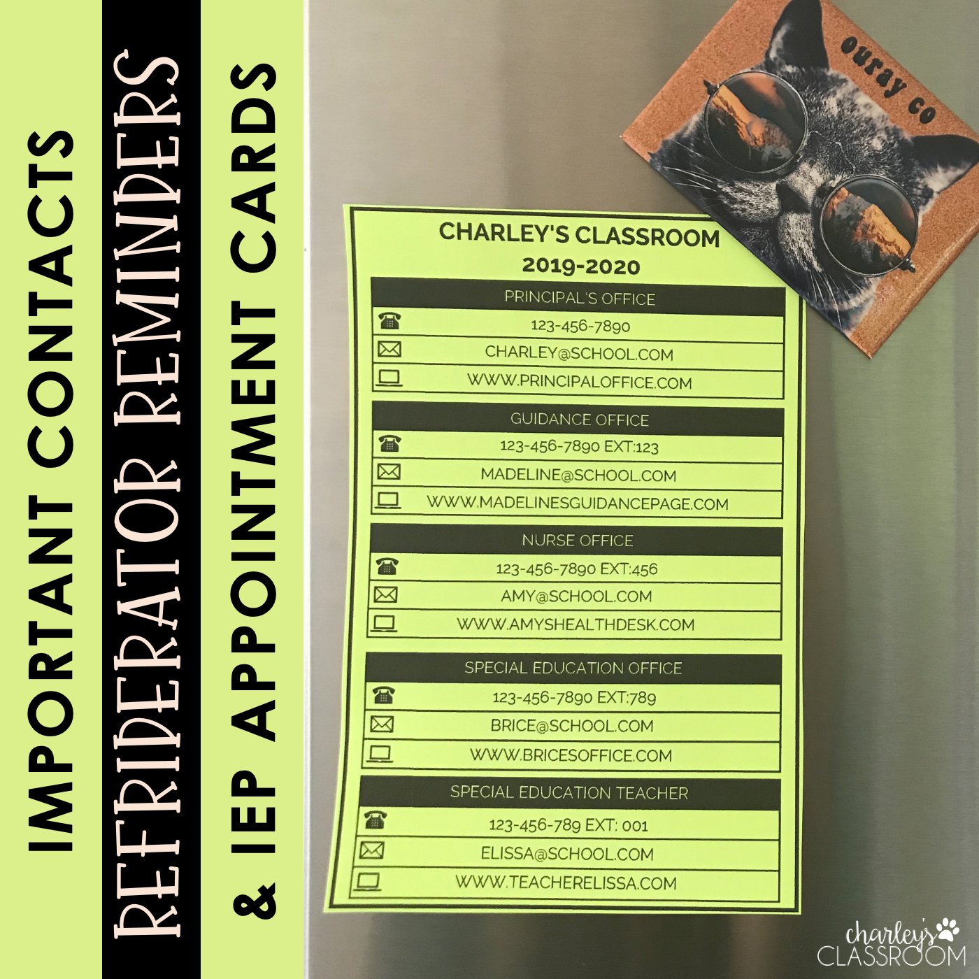 Refrigerator Reminders | + IEP Appointment Cards