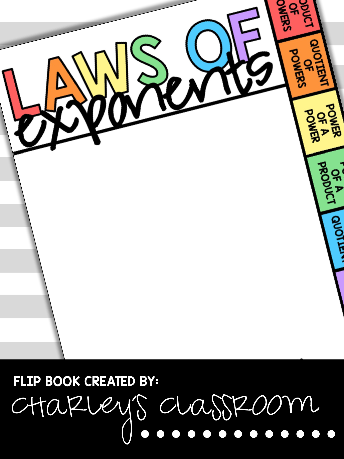 Laws of Exponents Flip Book (Math)