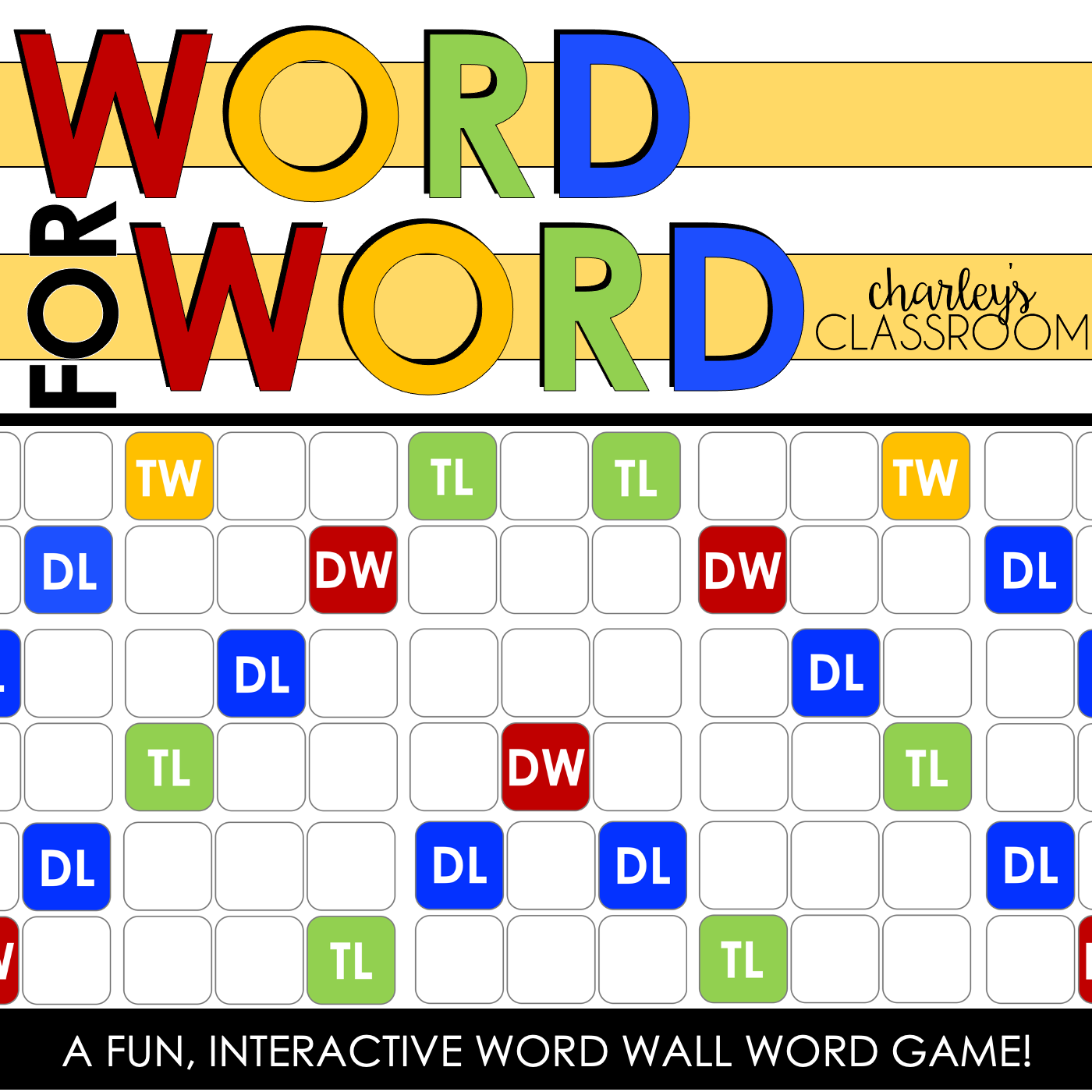 WORD for WORD (basic colors) | Interactive Word Wall Word Game